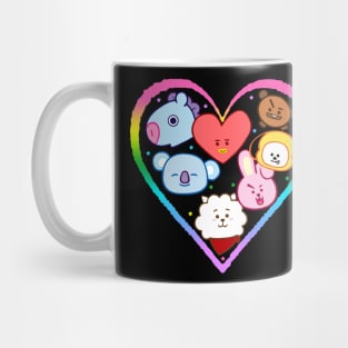 BT21 Heart crew Mug